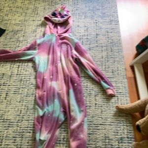 Cat and Jack pj unicorn onesie size large 10-12